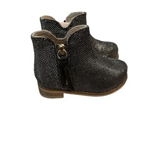 Joyfolie Kaitlyn Booties Black Glitter Size 3